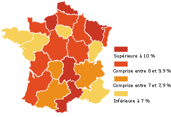 Obésité par région